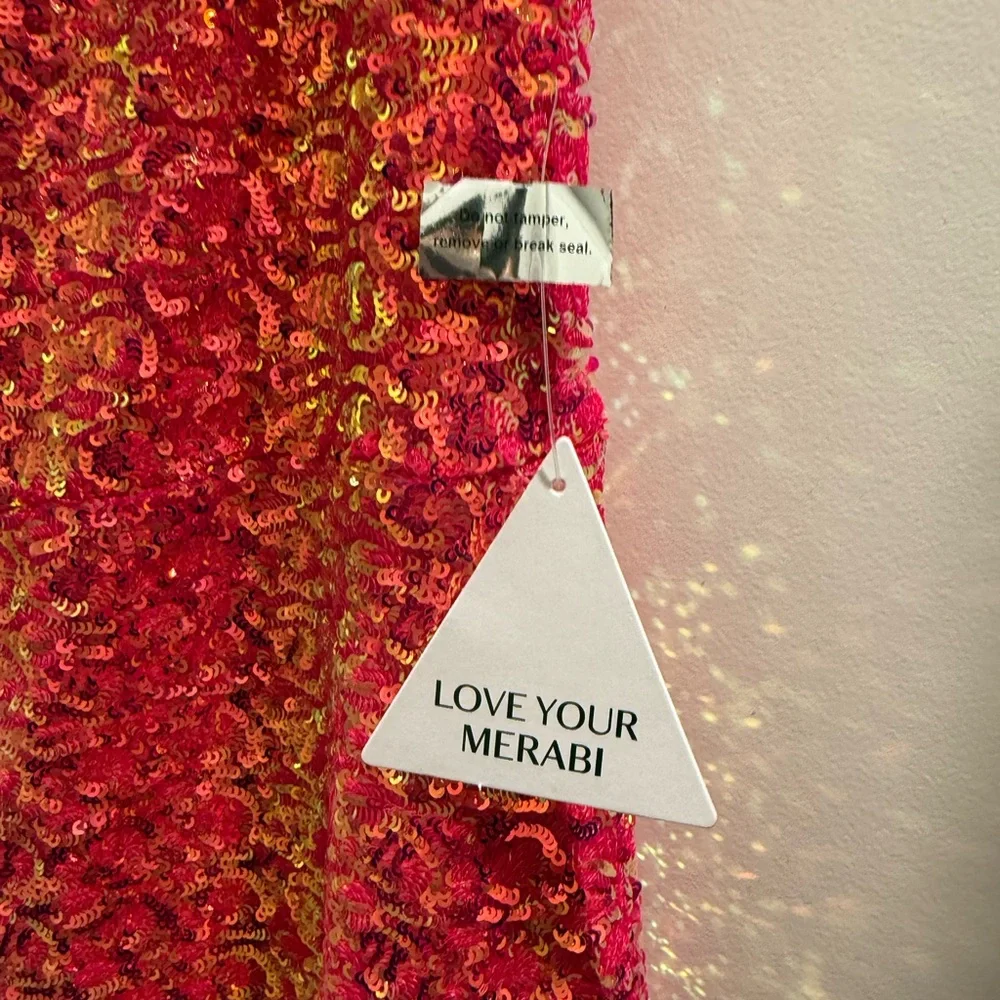 NADINE MERABI Pink Sequin Jumpsuit - Picture 8 of 10